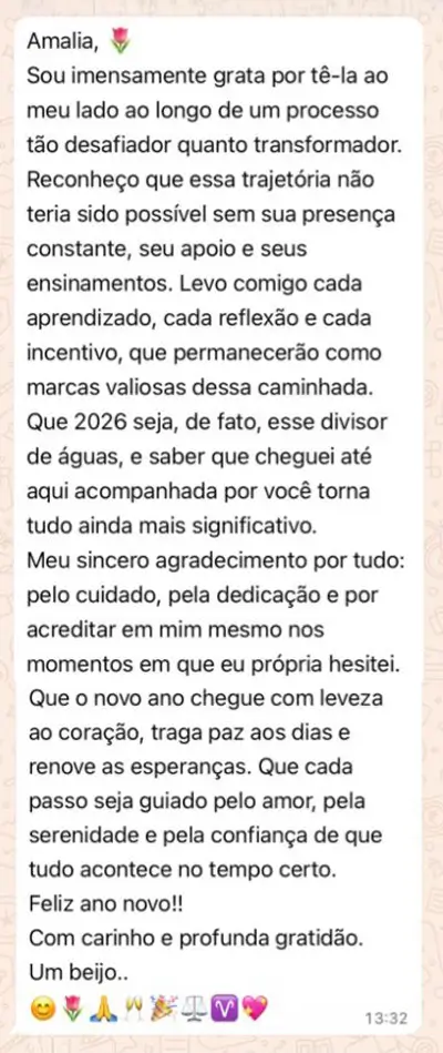 Depoimento de paciente — Amalia Antunes