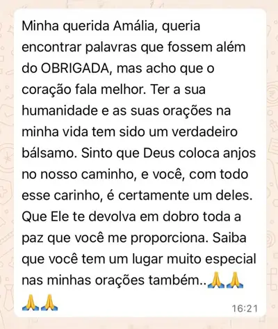 Depoimento de paciente — Amalia Antunes